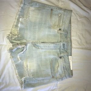 American Eagle “High-Rise Shortie” Jean Shorts